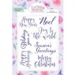 Card Making Magic 5in x 7in Embossing Folder Sentiments Christmas Collection by Christina Griffiths