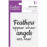 Crafter’s Companion Clear Acrylic Stamp Angel Feathers Sentiment | Inspirational Sayings Collection