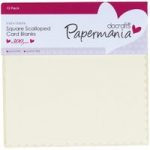 Papermania Square Scalloped Cream Cards and Envelopes (Pack of 12)