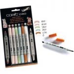 Copic Ciao 5 + 1 Marker Pen Set with Blender Scrap and Stamping Set #1 | Set of 6