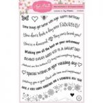 Apple Blossom Stamp Set Wavy Sentiments #2 Set of 16 | All Occasion Collection