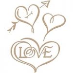 Spellbinders Glimmer Hot Foil Stamp Plate Heart & Love Set of 3 by Paul Antonio