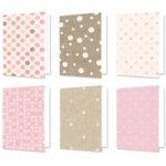 Hunkydory Card Blanks & Envelope Pack 7in x 5in Linen Polka Dots Design Essentials