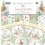 Paper Boutique 8in x 8in Paper Kit Paper Pad & Die Cut Toppers 68 Sheets |Tropical Dreams