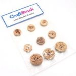 CraftStash Wooden Buttons | Love
