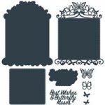 Paper Boutique Die Set Best Wishes & Butterfly Kisses | Set of 9