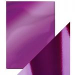 Craft Perfect by Tonic Studios A4 High Gloss Mirror Card Electric Purple | Pack of 5