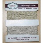 Creative Expressions Metallic Bakers Twine Gold & Silver 5m Each