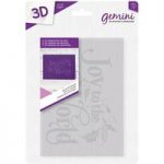 Gemini 5in x 7in 3D Embossing Folder Joy to the World Sentiment