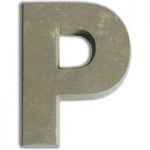 Concrete Letter Small Size P | 5cm