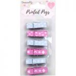 Dovecraft Planner Accessory Baby Midi Printed Pegs | Pack of 6