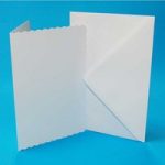 Craft UK C6 Card Blanks & Envelopes White Scalloped Edge | 50 pack