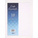 Craft UK Essentials A4 Linen Card White | 10 Pack