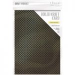 Craft Perfect by Tonic Studios A4 Foiled Kraft Card Golden Quatrefoil | 5 Sheets