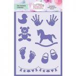 Card Making Magic Stencil Baby Occasions 5in x 7in by Christina Griffiths