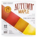 Craft Perfect by Tonic Studios 6in x 6in Pearlescent Card Pack Autumn Maple | 24 sheets