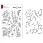 Altenew Engraved Flowers Stamp & Die Bundle