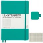 Leuchtturm1917 Emerald Medium Notebook & Pen Loop Bundle | Squared
