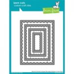 Lawn Fawn Die Set Reverse Stitch Scallop Rectangle Window Set of 4 | Lawn Cuts Custom Craft