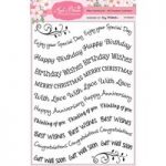 Apple Blossom All Occasion Stamp Set A5 Wavy Sentiments