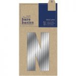Papermania Bare Basics Metal Letters – N Silver