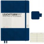 Leuchtturm1917 Navy Medium Notebook & Pen Loop Bundle | Ruled