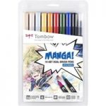 Tombow ABT Dual Brush Pen Manga Shonen | Set of 10