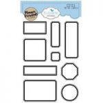 Elizabeth Craft Designs Stamp Set Planner Essentials Retro Labels | Set of 9
