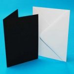 Craft UK C6 Black Card Blanks & Envelopes White | 50 pack
