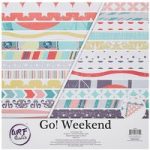 CraftStash Paper Pad Cardstock Go Weekend 12in x 12in | 24 Sheets