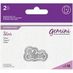 Gemini Die Set Expressions Silver Sentiment | Set of 2