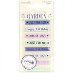 Dovecraft Sentiment Toppers Secret Garden | Pack of 8