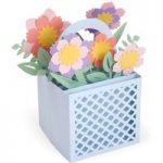 Sizzix Thinlits Die Set Card in a Box Flower Basket Set of 12 by Lynda Kanase