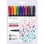 Tombow Fudenosuke Colour Brush Pen | Set of 10