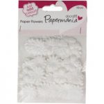 Papermania Petal Pouch Assorted Paper Flowers White Small (Pack of 120)