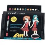 Copic Ciao Marker Pen Set with Carry Case Manga School Uniform | Set of 12