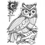 Woodware Polymer Stamp Midnight Owl Clear Set of 2 | 10.5cm x 17.5cm