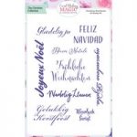 Card Making Magic A5 Stamp Set Sentiments Multilingual Christmas Collection by Christina Griffiths
