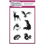 Creative Stamps A6 Stamp Set Watercolour Animals | Set of 6
