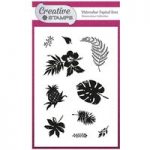 Creative Stamps A6 Stamp Set Watercolour Tropical Ferns | Set of 10