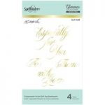 Spellbinders Hot Foil Plate Copperplate Script Gift Tags Holiday Collection | Set of 4
