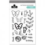 Craftwork Cards A6 Stamp Set Butterflies and Blooms | Set of 22