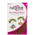 Heartfelt Creations Cling Rubber Stamp Set Cherry Blossom Retreat | Set of 4