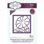 Sue Wilson Die Set Petunia Flower Square Set of 2 Frames and Tags Collection