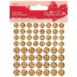 Papermania Shimmer Dome Stickers – Gold (Pack of 60)