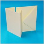 Craft UK Tri-Fold A6 Card & Envelopes Hammered Ivory | Pack of 10
