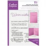 Crafter’s Companion Clear Stamp Set Warm Wishes Set of 11 | Sentiment & Verses