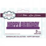 Creative Expressions Craft Dies Happy Birthday by Lisa Horton Set of 3 | Borderline Collection