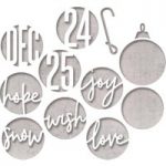Sizzix Thinlits Die Set Circle Words Christmas Set of 12 by Tim Holtz