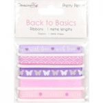 Dovecraft Ribbon 1m Back to Basics Pretty Petals | Pack of 5